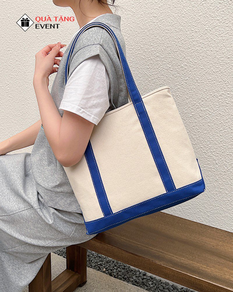 Túi canvas quà tặng doanh nghiệp, in logo theo yêu cầu - Mã TCV011 Xưởng may túi vải Canvas cặp quảng cáo - TCV011