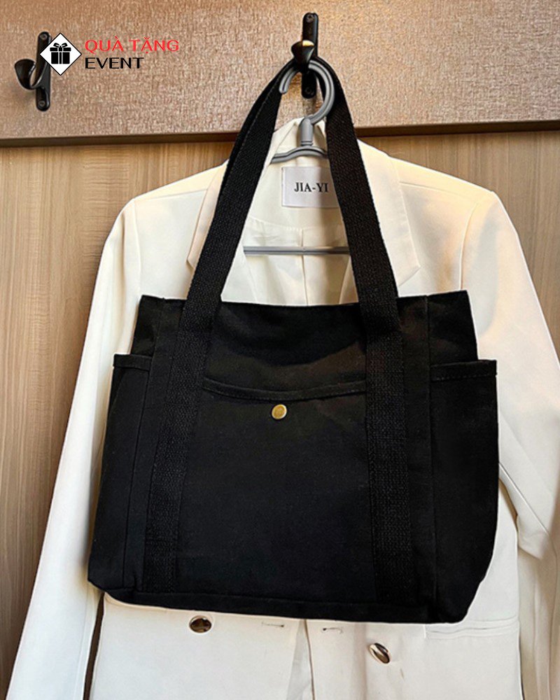 Túi canvas quà tặng doanh nghiệp, in logo theo yêu cầu - Mã TCV009 Xưởng may túi vải Canvas quà tặng doanh nghiệp - TCV009