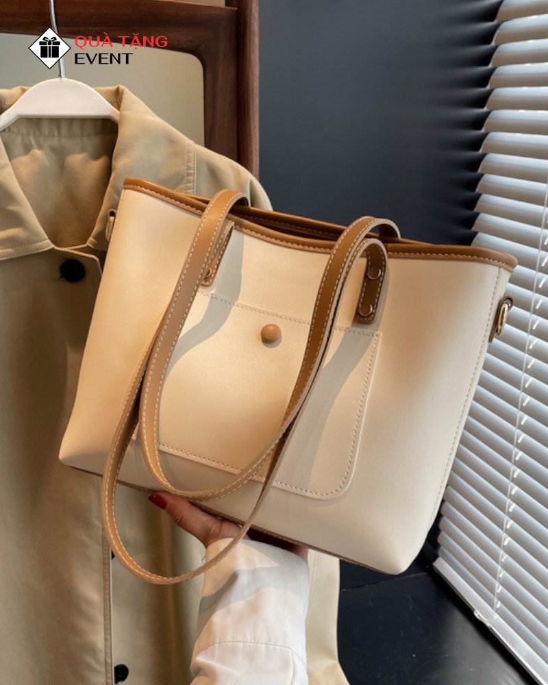 Túi xách nữ công sở quà tặng doanh nghiệp, in logo theo yêu cầu - Mã TXNCS013 Xưởng may túi xách nữ giá rẻ tại TPHCM - TXNCS013