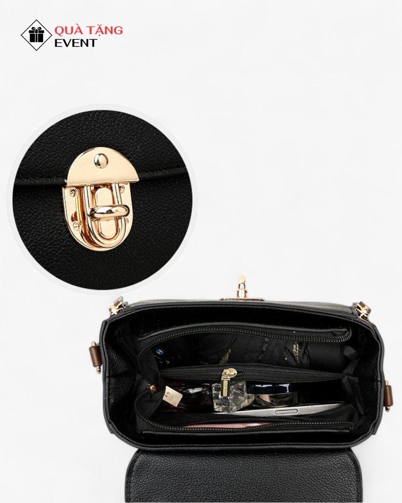 Túi xách nữ đeo chéo quà tặng doanh nghiệp, in logo theo yêu cầu - Mã TXNDC007 Xưởng may túi xách nữ giá sỉ - TXNDC007