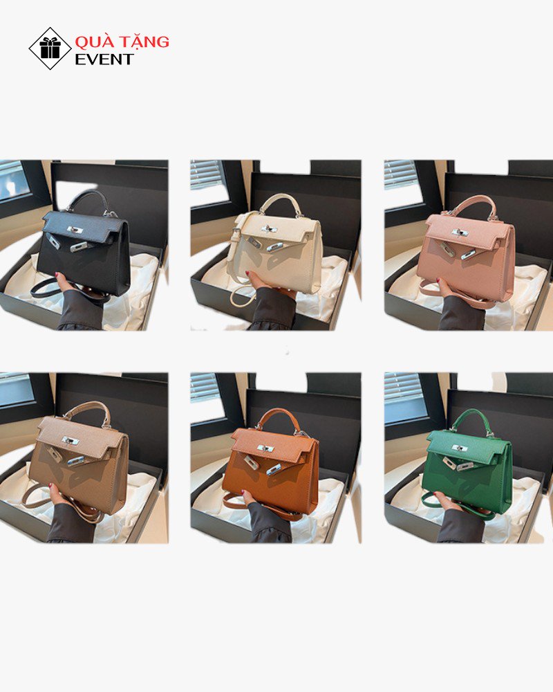 Túi xách nữ đeo chéo quà tặng doanh nghiệp, in logo theo yêu cầu - Mã TXNDC008 Xưởng may túi xách nữ quà tặng - TXNDC008