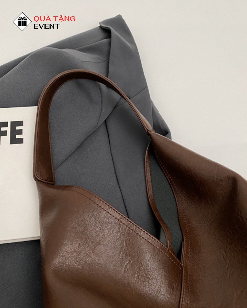 Túi xách nữ đeo vai quà tặng doanh nghiệp, in logo theo yêu cầu - Mã TXNDV010 Xưởng may túi xách nữ saigon - TXNDV010