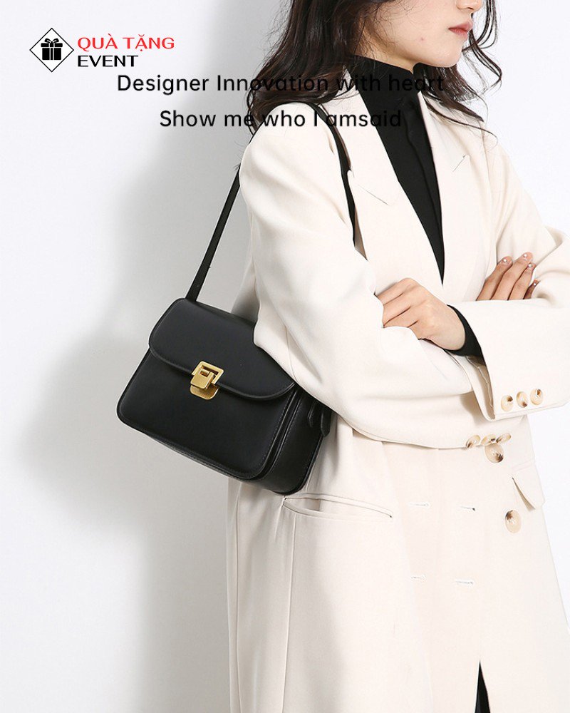 Túi xách nữ đeo chéo quà tặng doanh nghiệp, in logo theo yêu cầu - Mã TXNDC016 Xưởng may túi xách nữ sự kiện - TXNDC016