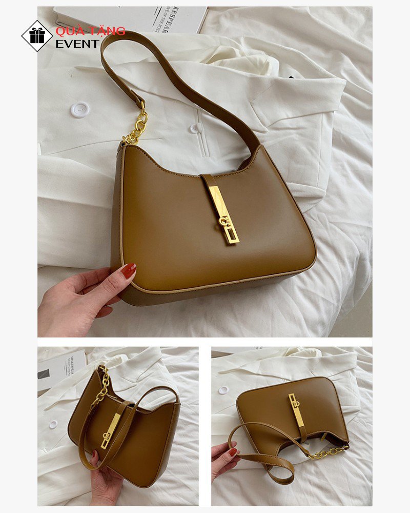 Túi xách nữ đeo vai quà tặng doanh nghiệp, in logo theo yêu cầu - Mã TXNDV001 Xưởng may túi xách nữ tại Đà Nẵng - TXNDV001