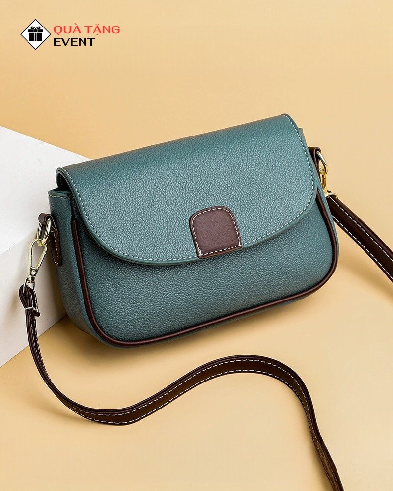 Túi xách nữ đeo chéo quà tặng doanh nghiệp, in logo theo yêu cầu - Mã TXNDC013 Xưởng may túi xách nữ vải - TXNDC013