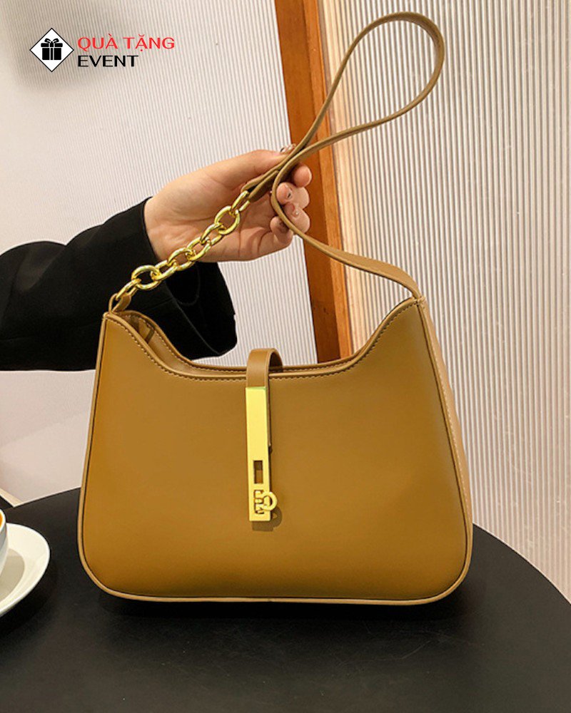 Túi xách nữ đeo vai quà tặng doanh nghiệp, in logo theo yêu cầu - Mã TXNDV001 Xưởng may túi xách nữ vải - TXNDV001