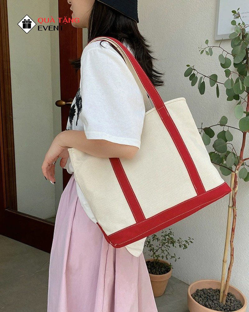Túi canvas quà tặng doanh nghiệp, in logo theo yêu cầu - Mã TCV011 Xưởng sản xuất túi Canvas thời trang - TCV011