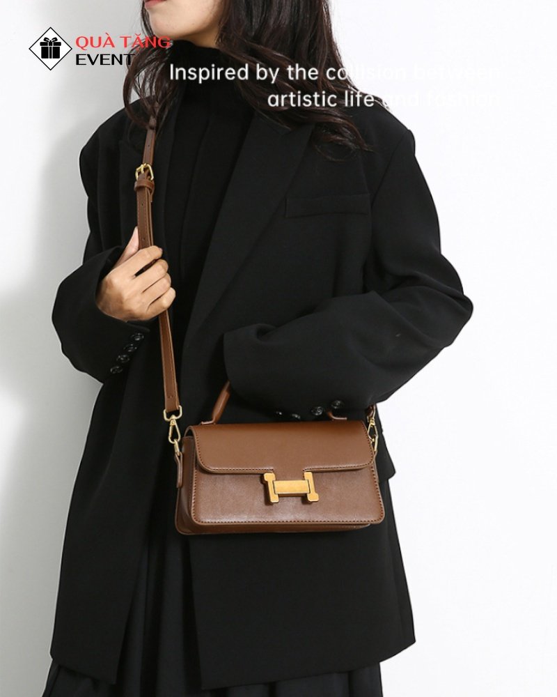 Túi xách nữ đeo chéo quà tặng doanh nghiệp, in logo theo yêu cầu - Mã TXNDC018 Xưởng sản xuất túi xách nữ đẹp - TXNDC018