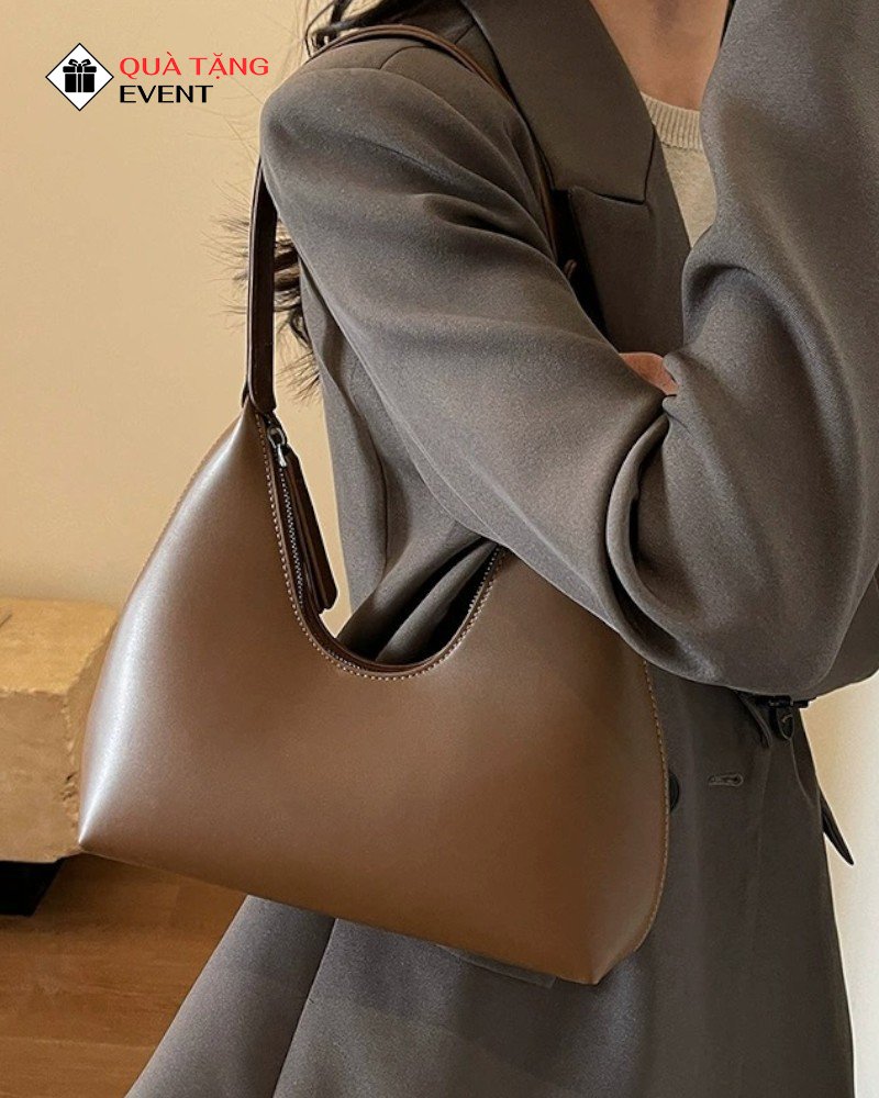 Túi xách nữ đeo vai quà tặng doanh nghiệp, in logo theo yêu cầu - Mã TXNDV002 Xưởng sỉ túi xách nữ TP HCM - TXNDV002