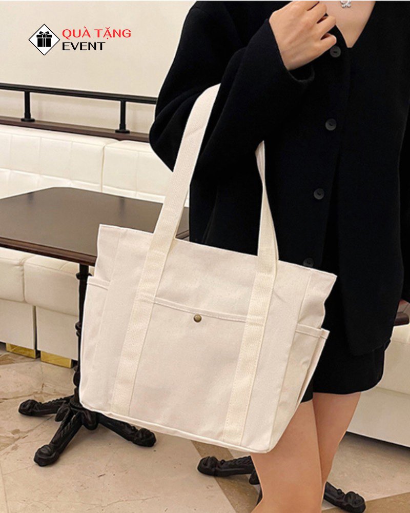 Túi canvas quà tặng doanh nghiệp, in logo theo yêu cầu - Mã TCV003 Xưởng túi Canvas Sài Gòn - TCV003