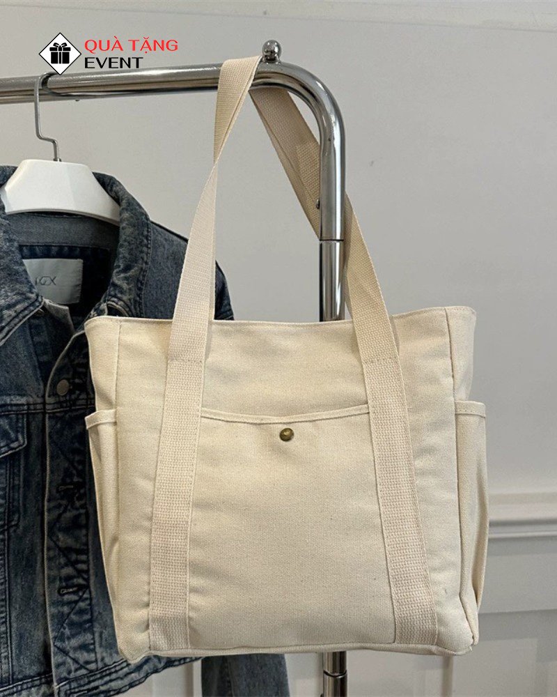 Túi canvas quà tặng doanh nghiệp, in logo theo yêu cầu - Mã TCV009 Xưởng túi Canvas giá sỉ TPHCM - TCV009