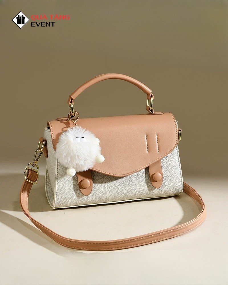 Túi xách nữ đeo chéo quà tặng doanh nghiệp, in logo theo yêu cầu - Mã TXNDC003 Xưởng túi xách nữ giá sỉ - TXNDC003