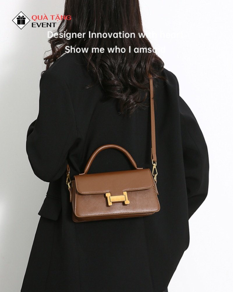 Túi xách nữ đeo chéo quà tặng doanh nghiệp, in logo theo yêu cầu - Mã TXNDC018 Xưởng túi xách nữ giá sỉ - TXNDC018