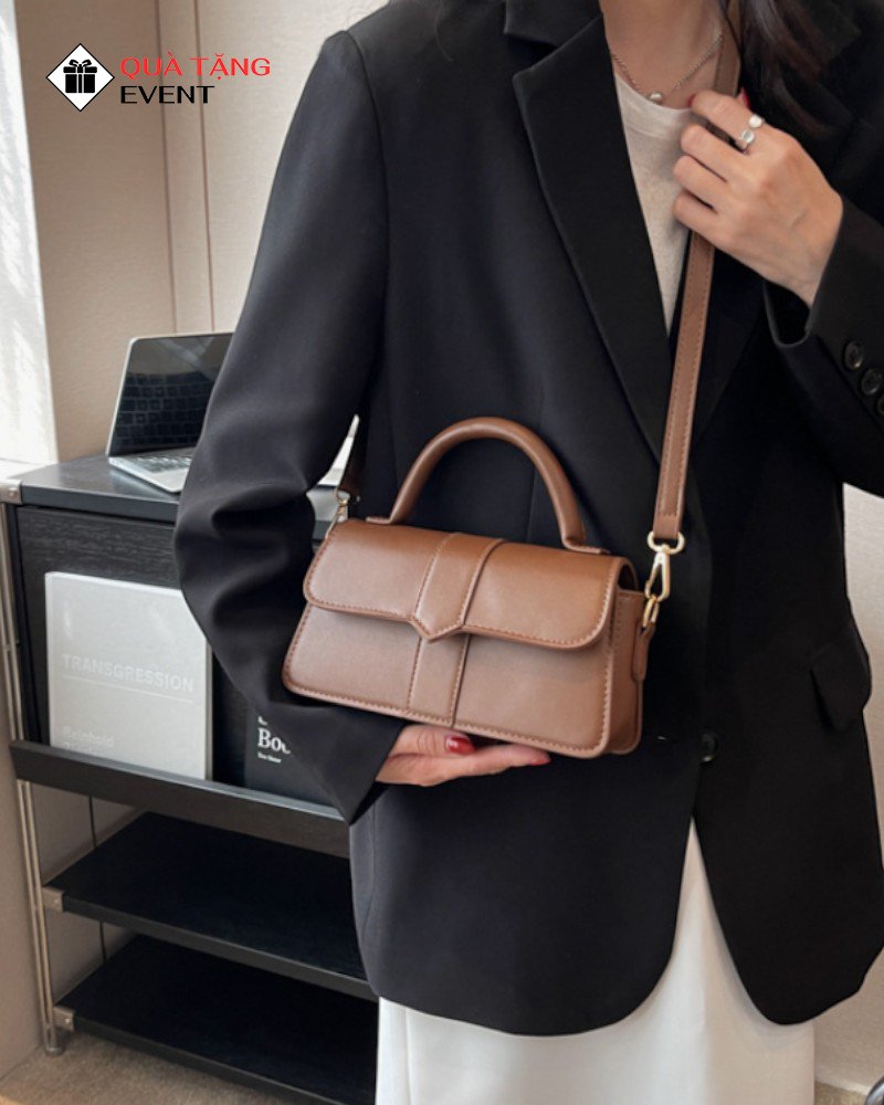 Túi xách nữ đeo chéo quà tặng doanh nghiệp, in logo theo yêu cầu - Mã TXNDC020 Xưởng túi xách nữ giá sỉ - TXNDC020