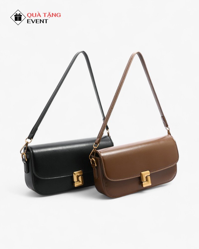 Túi xách nữ đeo chéo quà tặng doanh nghiệp, in logo theo yêu cầu - Mã TXNDC017 Xưởng túi xách nữ vải - TXNDC017