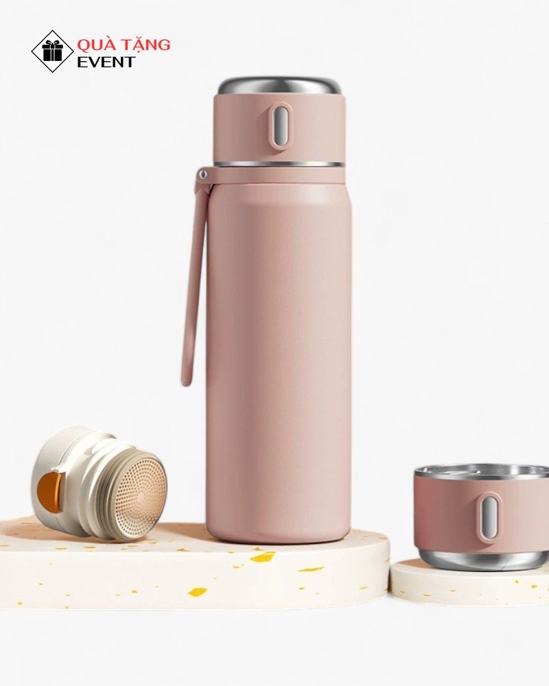 Bình giữ nhiệt văn phòng quà tặng doanh nghiệp, in logo theo yêu cầu - Mã BGNVP010 Bình giữ nhiệt quà tặng in logo - BGNVP010