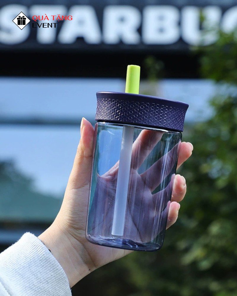 Bình nhựa quà tặng doanh nghiệp, in logo theo yêu cầu - Mã BN015 Bình nước nhựa sản xuất - BN015