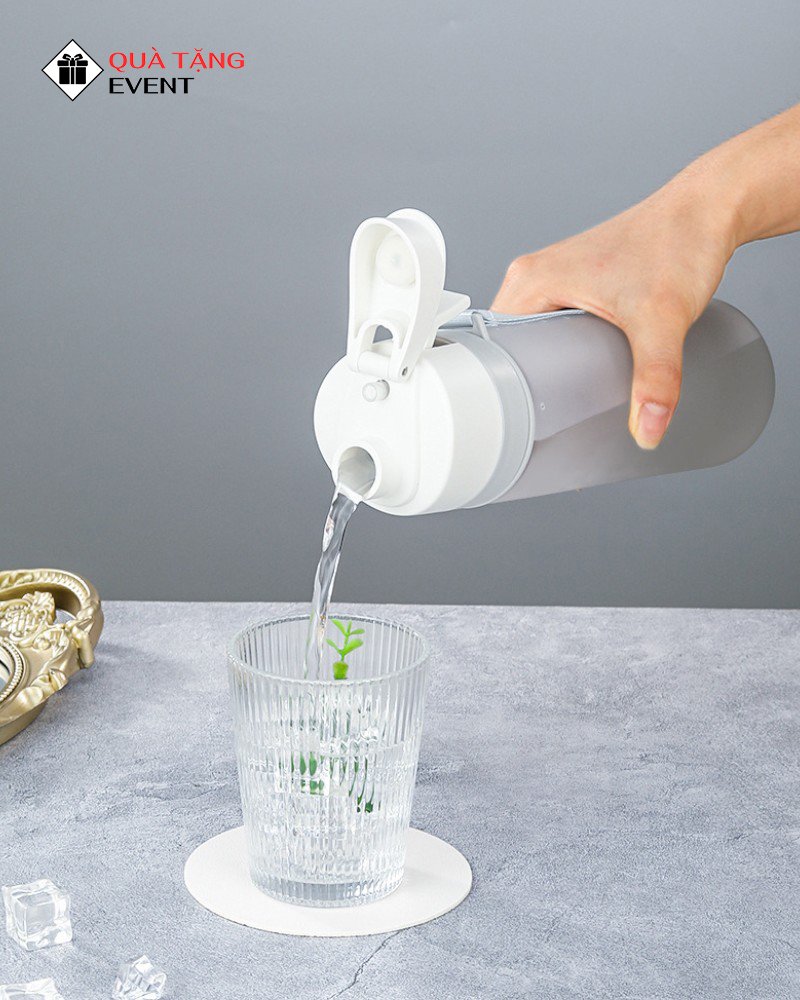 Bình nhựa quà tặng doanh nghiệp, in logo theo yêu cầu - Mã BN008 Công ty sản xuất bình nước nhựa trẻ em - BN008