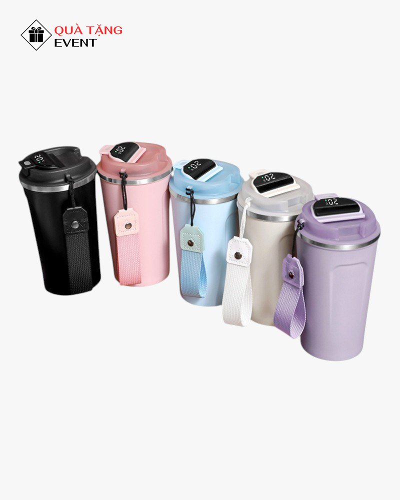 Bình giữ nhiệt văn phòng quà tặng doanh nghiệp, in logo theo yêu cầu - Mã BGNVP061 Đặt sản xuất Túi theo yêu cầu - BGNVP061