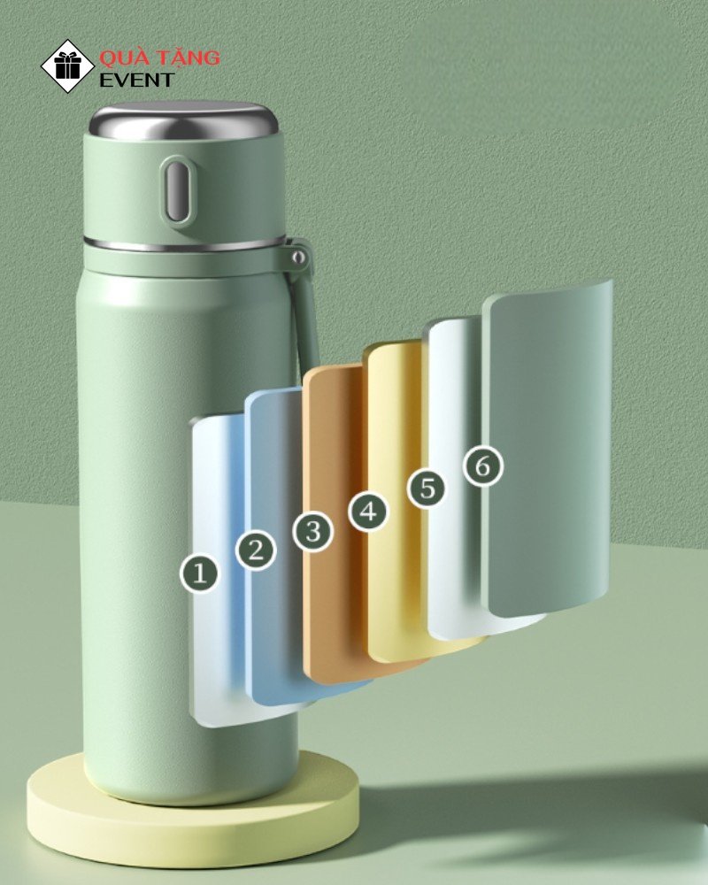 Bình giữ nhiệt văn phòng quà tặng doanh nghiệp, in logo theo yêu cầu - Mã BGNVP010 Đặt sản xuất bình giữ nhiệt in logo - BGNVP010
