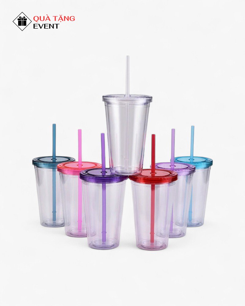 Bình nhựa quà tặng doanh nghiệp, in logo theo yêu cầu - Mã BN010 Đặt sản xuất bình nước nhựa - BN010