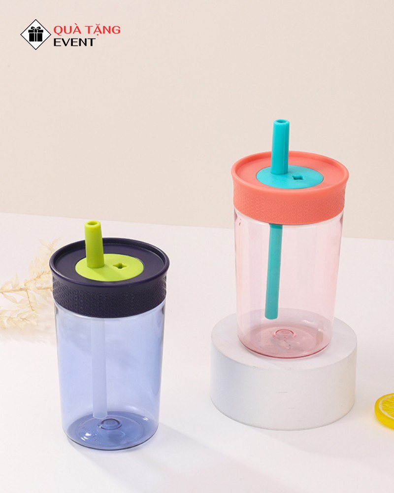 Bình nhựa quà tặng doanh nghiệp, in logo theo yêu cầu - Mã BN015 Đặt sản xuất gia công bình nước nhựa cao cấp - BN015