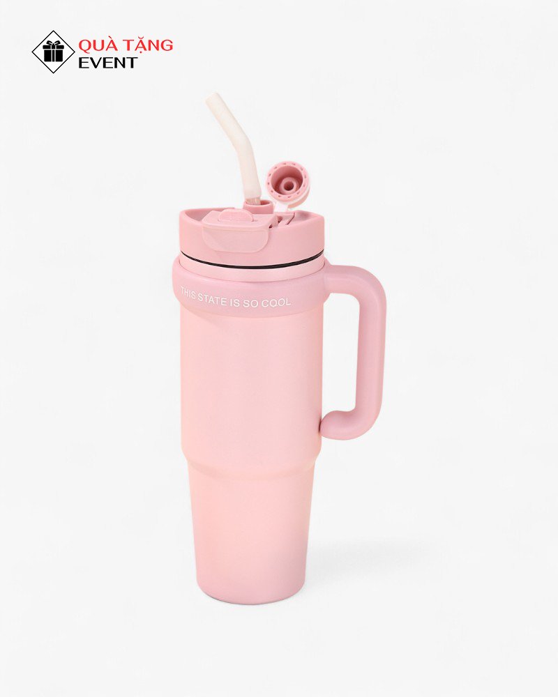 Ly, cốc giữ nhiệt quà tặng doanh nghiệp, in logo theo yêu cầu - Mã LGN005 Ly giữ nhiệt tay cầm - LGN005