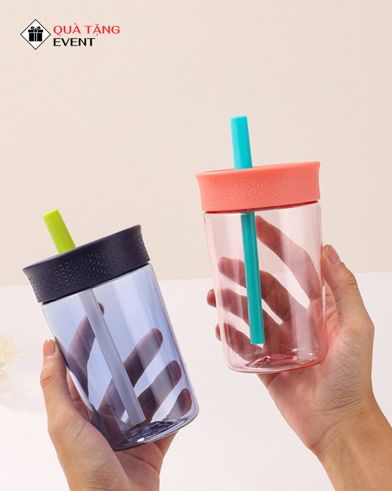 Bình nhựa quà tặng doanh nghiệp, in logo theo yêu cầu - Mã BN015 Sỉ bình nước nhựa TPHCM - BN015