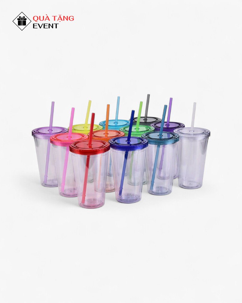 Bình nhựa quà tặng doanh nghiệp, in logo theo yêu cầu - Mã BN010 Xưởng sản xuất bình nước nhựa Hà Nội - BN010