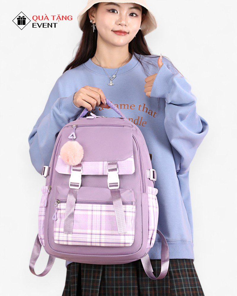 Balo học sinh quà tặng, in logo theo yêu cầu - Mã BLTH009 Balo học sinh cấp 2 - BLTH009