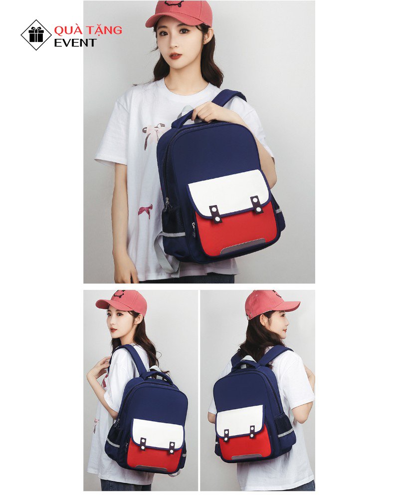 Balo học sinh quà tặng, in logo theo yêu cầu – Mã BLHS004 Các shop balo học sinh ở TPHCM - BLHS004