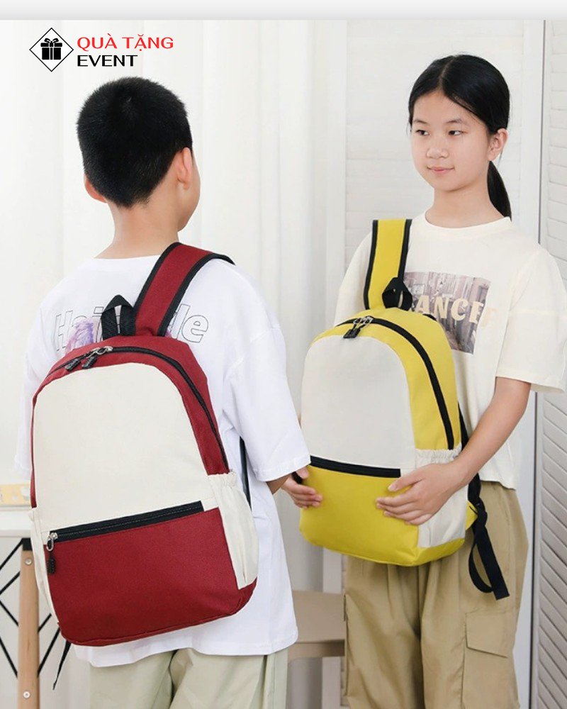 Balo học sinh quà tặng, in logo theo yêu cầu – Mã BLHS008 Chuyên sỉ balo học sinh - BLHS008