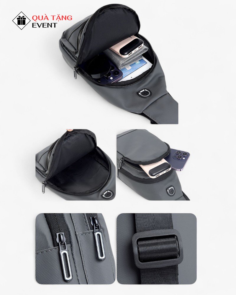 Túi đeo chéo quà tặng doanh nghiệp, in logo theo yêu cầu - Mã TDC124 Công ty may gia công túi đeo chéo - TDC124