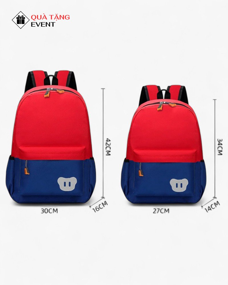 Balo học sinh quà tặng, in logo theo yêu cầu – Mã BLHS005 In hình lên balo học sinh - BLHS005