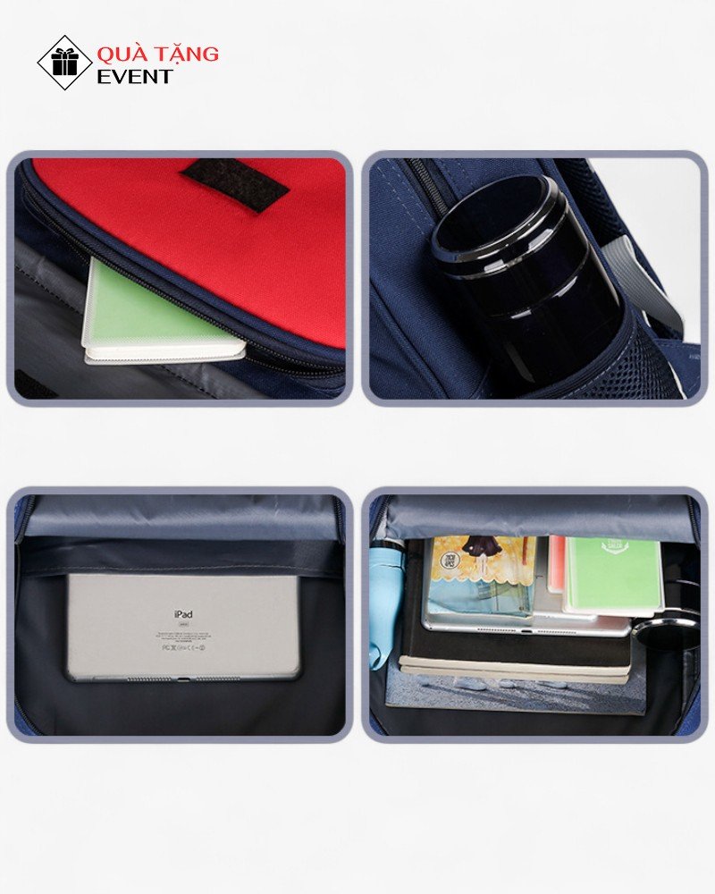 Balo học sinh quà tặng, in logo theo yêu cầu – Mã BLHS004 May balo học sinh giá sỉ canvas - BLHS004