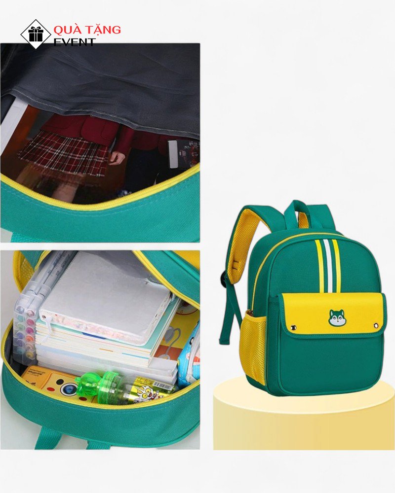 Balo học sinh quà tặng, in logo theo yêu cầu – Mã BLHS010 May balo học sinh giá sỉ nam Đà Nẵng - BLHS010
