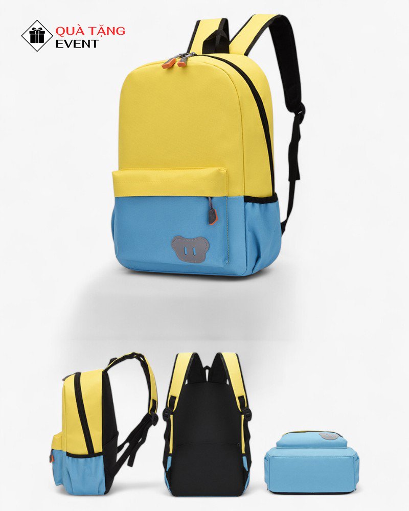 Balo học sinh quà tặng, in logo theo yêu cầu – Mã BLHS005 Quảng cáo balo học sinh - BLHS005