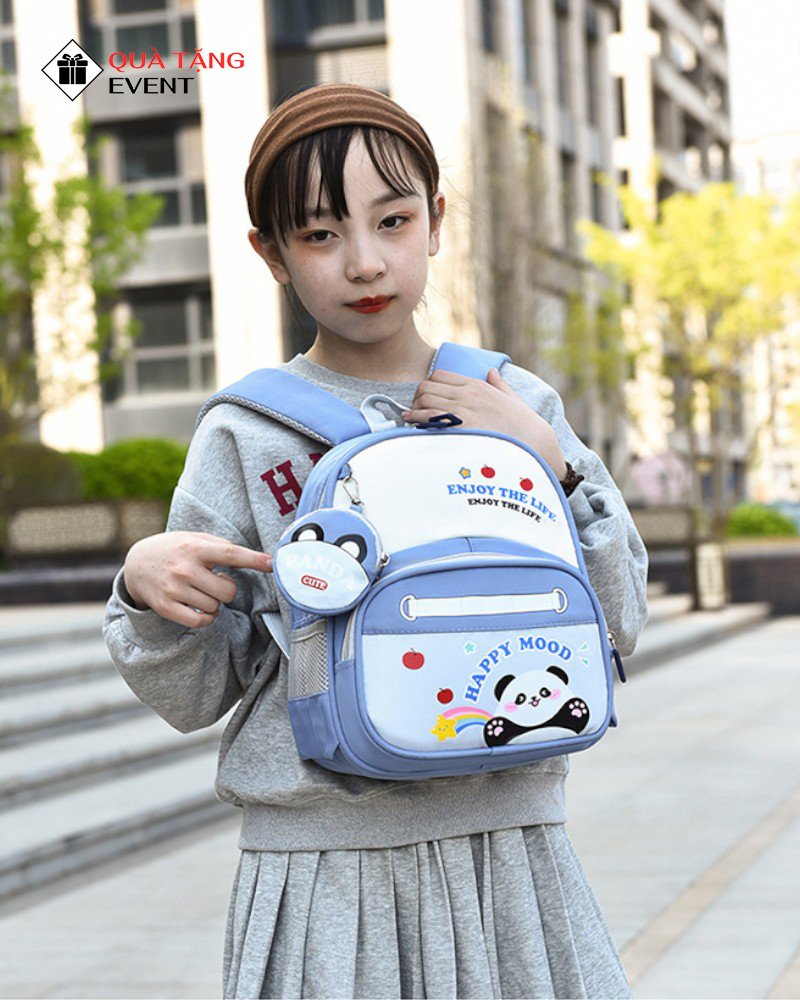 Balo mẫu giáo quà tặng, in logo theo yêu cầu – Mã BLMG003 Xưởng may balo mẫu giáo giá sỉ nam vải - BLMG003