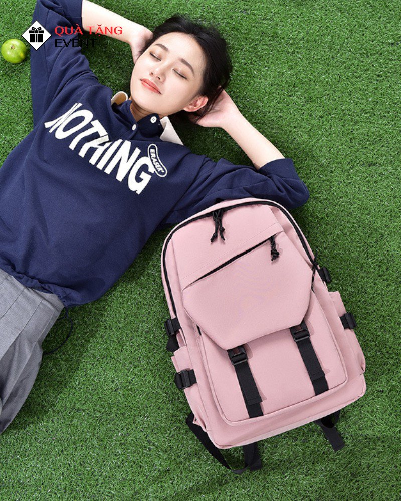 Balo học sinh quà tặng, in logo theo yêu cầu - Mã BLTH012 Xưởng may gia công balo học sinh giá sỉ nữ - BLTH012