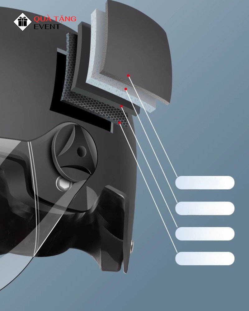 Mũ bảo hiểm quà tặng doanh nghiệp, in logo theo yêu cầu - Mã MBH001 Xưởng mũ bảo hiểm giá sỉ - MBH001