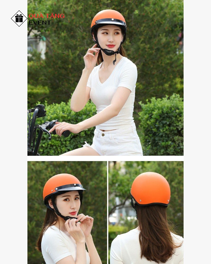 Mũ bảo hiểm quà tặng doanh nghiệp, in logo theo yêu cầu - Mã MBH004 Xưởng sản xuất mũ bảo hiểm giá rẻ TPHCM - MBH004