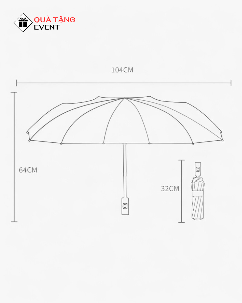 Ô dù quà tặng doanh nghiệp, in logo theo yêu cầu - Mã OD003 Xưởng sản xuất ô dù tại Hà Nội - OD003