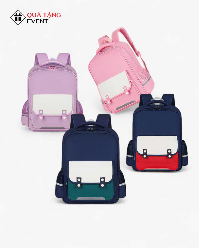 Balo học sinh quà tặng, in logo theo yêu cầu – Mã BLHS004 balo học sinh giá sỉ nữ in hình - BLHS004